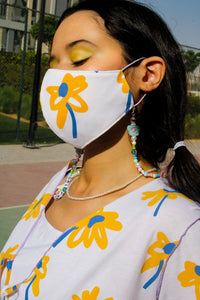 Pastel Daisy - Beaded Mask Chain