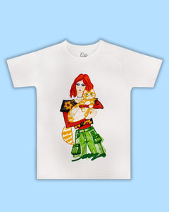Raven T-Shirt,Bold and Confident,Youthful Redhead Girl,Orange Cat Illustration,Powerful Look,Badass Style,100% Cotton Comfort,Size-Inclusive,XS to XXL Sizes,Professional Attire,Black Power Suit,UAE Fashion,Trendy Outfit,Unique Artwork,Women's Empowerment,Stylish Statement Tee,Loyal Companion,Shop Now in UAE,Fashionable Choices,Expressive Fashion